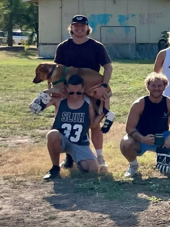Dog at a Coed Lax ATX game